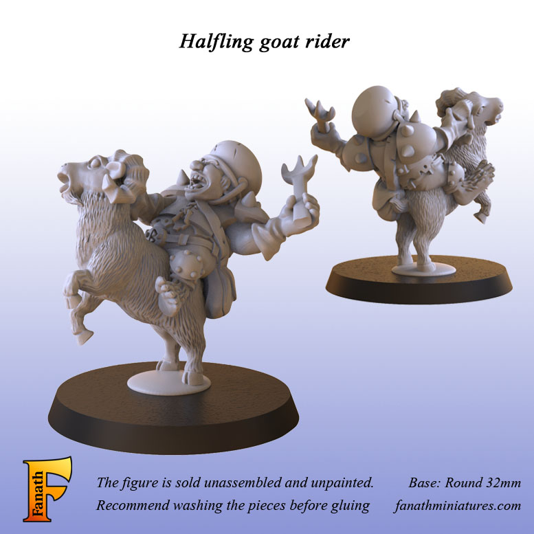 halfling goat rider